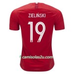 Camisolas de Futebol Polônia Piotr Zielinski 19  Equipamento Alternativa Copa do Mundo 2018 Manga Curta